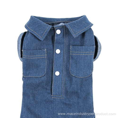 2021 Fresh Stylish jean four legged pet jacket